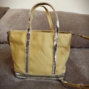 Vanessa Bruno XS Cabas Tote – Canvas & Sequin – Made in France